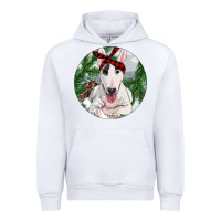 White bull terrier and farm Urban Hoodie - RanaPortraitStore