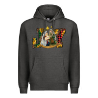 Charcoal Heather joy holy family Premium Hoodie - RanaPortraitStore
