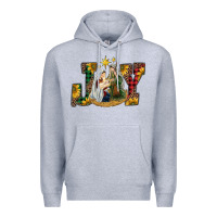 Heather Grey joy holy family Premium Hoodie - RanaPortraitStore