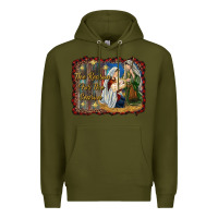 Army Green jesus is the reason for the season Premium Hoodie - RanaPortraitStore