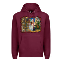 Burgundy jesus is the reason for the season Premium Hoodie - RanaPortraitStore
