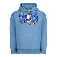 Pigment Pebble Blue dad volleyball Urban Hoodie - Zillion Design Studio