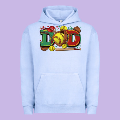 Dad Softball Urban Hoodie Designed By Zillion Design Studio