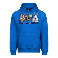 Cobalt peace love bull terrier Urban Hoodie - RanaPortraitStore