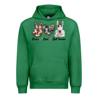 Emerald peace love bull terrier Urban Hoodie - RanaPortraitStore