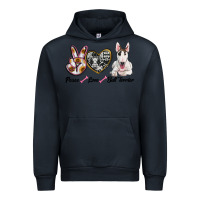 Navy peace love bull terrier Urban Hoodie - RanaPortraitStore