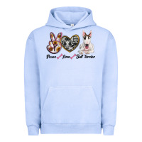 Pigment Grape Ice peace love bull terrier Urban Hoodie - RanaPortraitStore