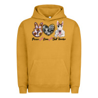 Pigment Peanut Butter peace love bull terrier Urban Hoodie - RanaPortraitStore