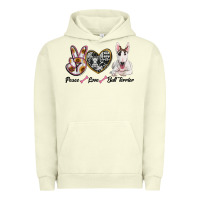 Pigment Pistachio peace love bull terrier Urban Hoodie - RanaPortraitStore