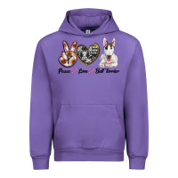 Tulip peace love bull terrier Urban Hoodie - RanaPortraitStore
