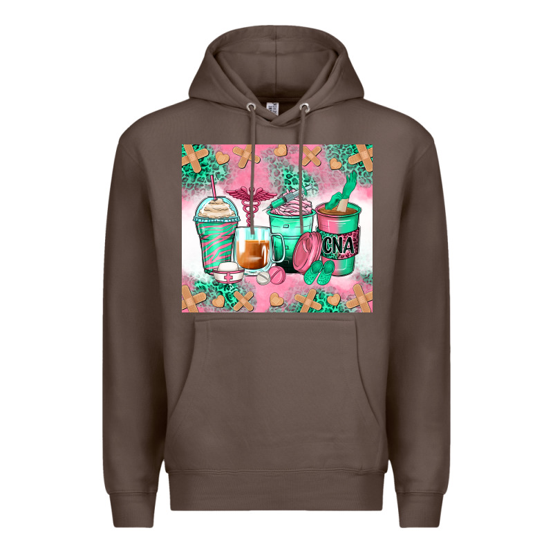 Certified Nursing Assistant Coffee Cups Premium Hoodie by Zillion Design Studio | Teevron