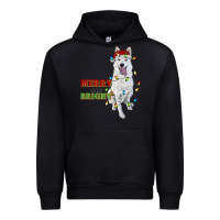 Black merry and bright white shepherd Urban Hoodie - RanaPortraitStore