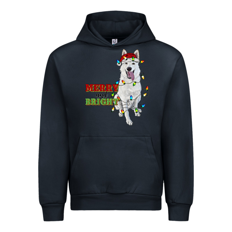 Merry And Bright White Shepherd Urban Hoodie by RanaPortraitStore | Teevron