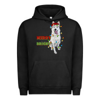 Pigment Black merry and bright white shepherd Urban Hoodie - RanaPortraitStore