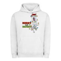 Pigment Lunar Rock merry and bright white shepherd Urban Hoodie - RanaPortraitStore