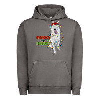 Pigment Tornado merry and bright white shepherd Urban Hoodie - RanaPortraitStore