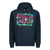 Navy mamas girl Premium Hoodie - texasbilliewilder