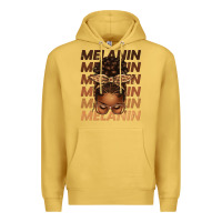 Antique Gold melanin afro messy bun Premium Hoodie - texasbilliewilder