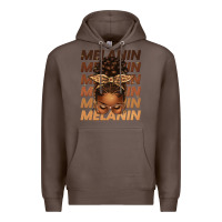 Coffee melanin afro messy bun Premium Hoodie - texasbilliewilder