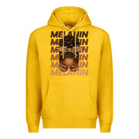 Lemon melanin afro messy bun Premium Hoodie - texasbilliewilder