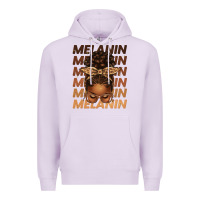 Lilac melanin afro messy bun Premium Hoodie - texasbilliewilder