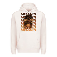Pale Pink melanin afro messy bun Premium Hoodie - texasbilliewilder
