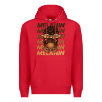 Red melanin afro messy bun Premium Hoodie - texasbilliewilder