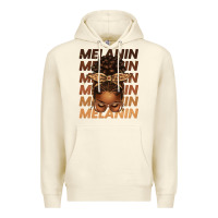 Sandshell melanin afro messy bun Premium Hoodie - texasbilliewilder