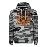 Slate Camo melanin afro messy bun Premium Hoodie - texasbilliewilder