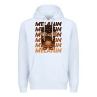 White melanin afro messy bun Premium Hoodie - texasbilliewilder