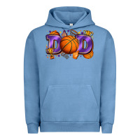 Pigment Pebble Blue dad basketball Urban Hoodie - Zillion Design Studio