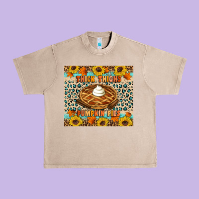 Thick Thighs Pumpkin Pies Urban Heavy Tee Designed By Artiststas