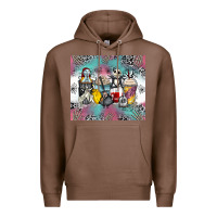 Chestnut cartoon characters coffee cups Premium Hoodie - Zillion Design Studio