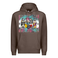Coffee cartoon characters coffee cups Premium Hoodie - Zillion Design Studio