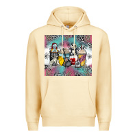 Pina Colada cartoon characters coffee cups Premium Hoodie - Zillion Design Studio