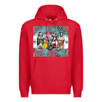 Red cartoon characters coffee cups Premium Hoodie - Zillion Design Studio