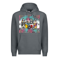 Rock cartoon characters coffee cups Premium Hoodie - Zillion Design Studio
