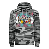 Slate Camo cartoon characters coffee cups Premium Hoodie - Zillion Design Studio