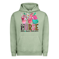 Pigment Oil Green nurse coffee scrubs rubber gloves Urban Hoodie - texasbilliewilder