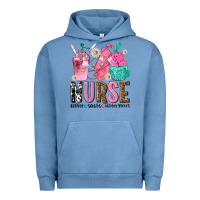Pigment Pebble Blue nurse coffee scrubs rubber gloves Urban Hoodie - texasbilliewilder