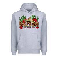 Heather Grey mexican mom Premium Hoodie - texasbilliewilder