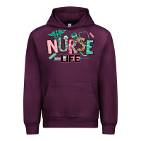 Mauve Wine nurse life Urban Hoodie - texasbilliewilder