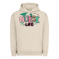Pigment French Oak nurse life Urban Hoodie - texasbilliewilder