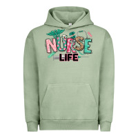 Pigment Oil Green nurse life Urban Hoodie - texasbilliewilder