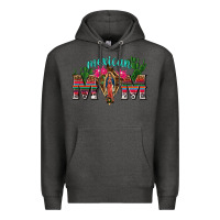 Charcoal Heather mexican mom with cactus Premium Hoodie - texasbilliewilder