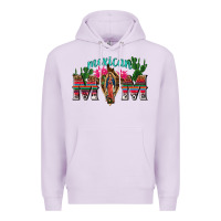 Lilac mexican mom with cactus Premium Hoodie - texasbilliewilder