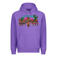 Purple mexican mom with cactus Premium Hoodie - texasbilliewilder