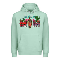 Seafoam mexican mom with cactus Premium Hoodie - texasbilliewilder