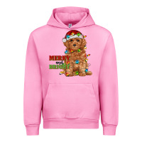 Fuchsia Pink merry and bright toy poodle Urban Hoodie - RanaPortraitStore