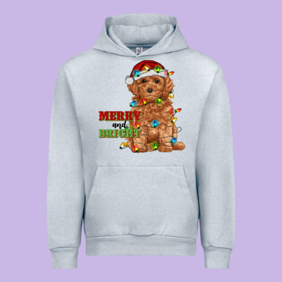 Merry And Bright Toy Poodle Urban Hoodie Designed By Ranaportraitstore